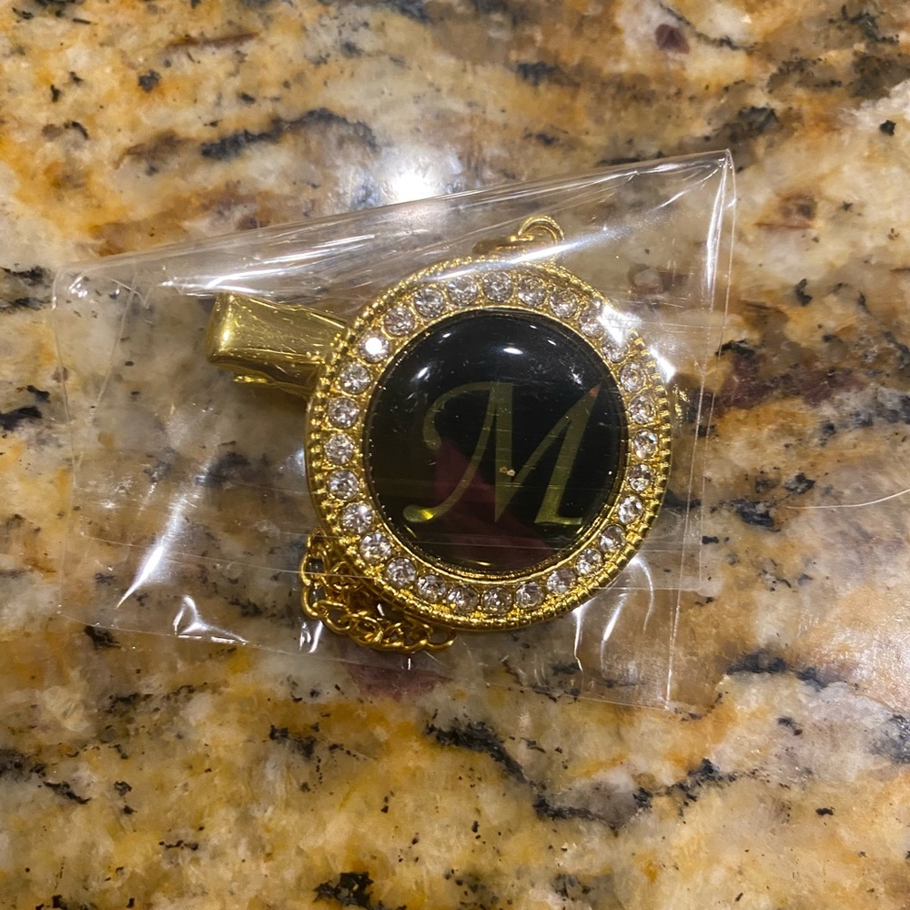 Monogram Gold/Blinged Pacifier “M” - Picture 2 of 3